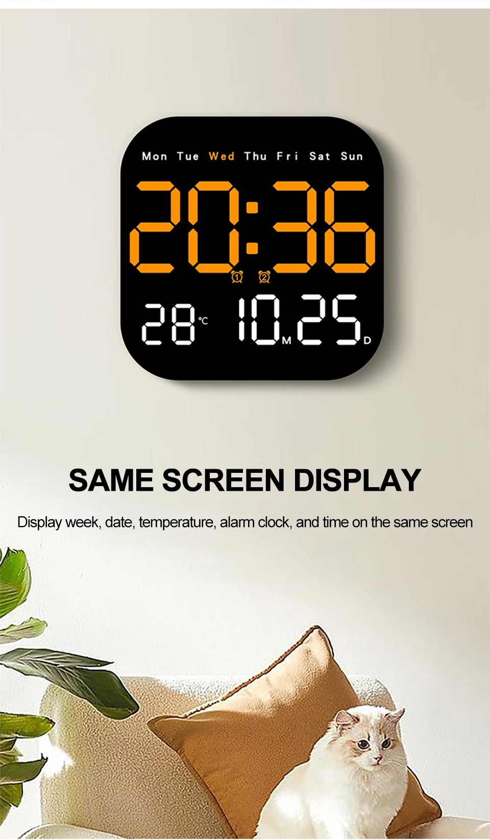 LEDWallClockWithRemoteControlDisplayTemperatureTimeWeekAndDateFashionLivingRoomDesktopAlarmElectroni-2005986-2