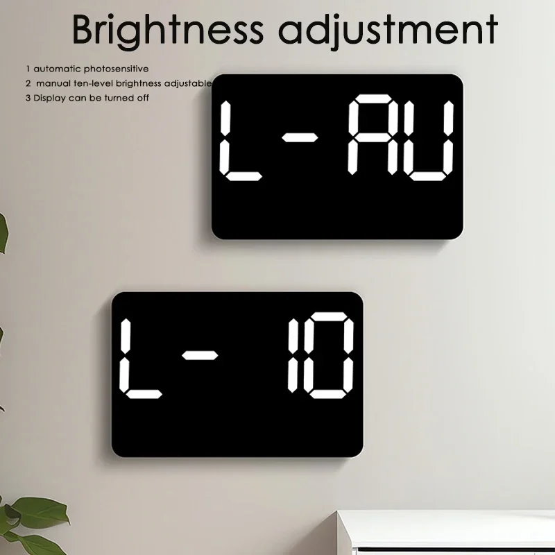 LargeDigitalLEDWallAlarmClockWithWeekdayDisplaySilentSimpleDesignHigh-DefinitionTableAlarmClocksLivi-2005592-5