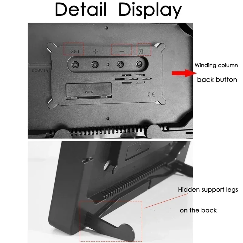 LargeDigitalLEDWallAlarmClockWithWeekdayDisplaySilentSimpleDesignHigh-DefinitionTableAlarmClocksLivi-2005592-7