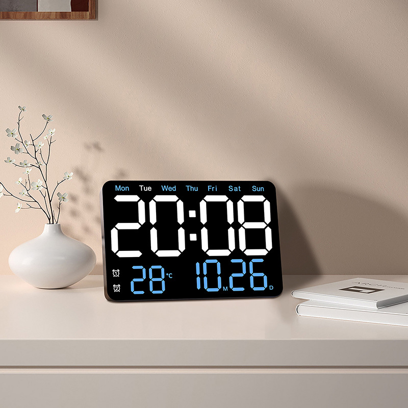 LargeDigitalLEDWallAlarmClockWithWeekdayDisplaySilentSimpleDesignHigh-DefinitionTableAlarmClocksLivi-2005592-10