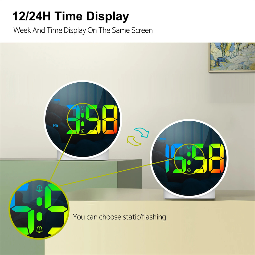 MultifunctionalCompactLEDDigitalAlarmClockwithDualAlarmSnooze1224HDisplayAdjustableBrightnessandDual-2012719-3