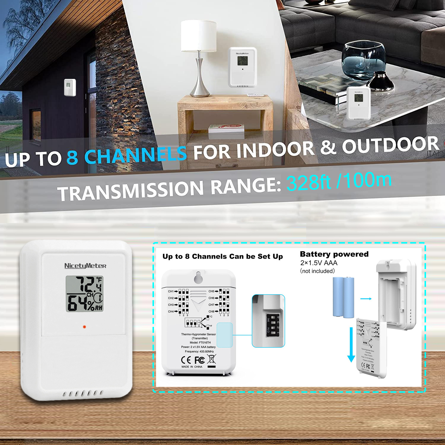 NicetyMeter03207In1WifiWirelessWeatherStationClockIndoorOutdoorThermometerHygrometerwithOutdoorSenso-2001292-4