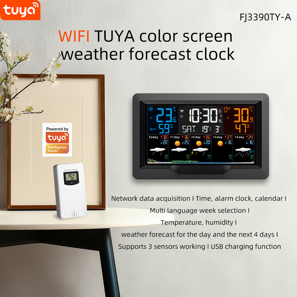 TuyaSmartWiFiWeatherClockwithTuyaSmartConnectivityIndoorOutdoorTemperatureHumidityMonitorDigitalAlar-2004280-1