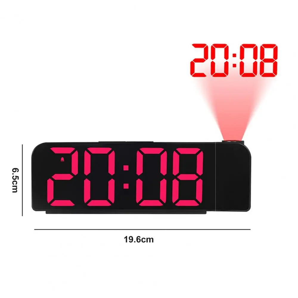VersatileColorfulLEDDigitalAlarmClockwith180DegreeProjectionAdjustableBrightnessIndoorTemperatureDua-2003213-7