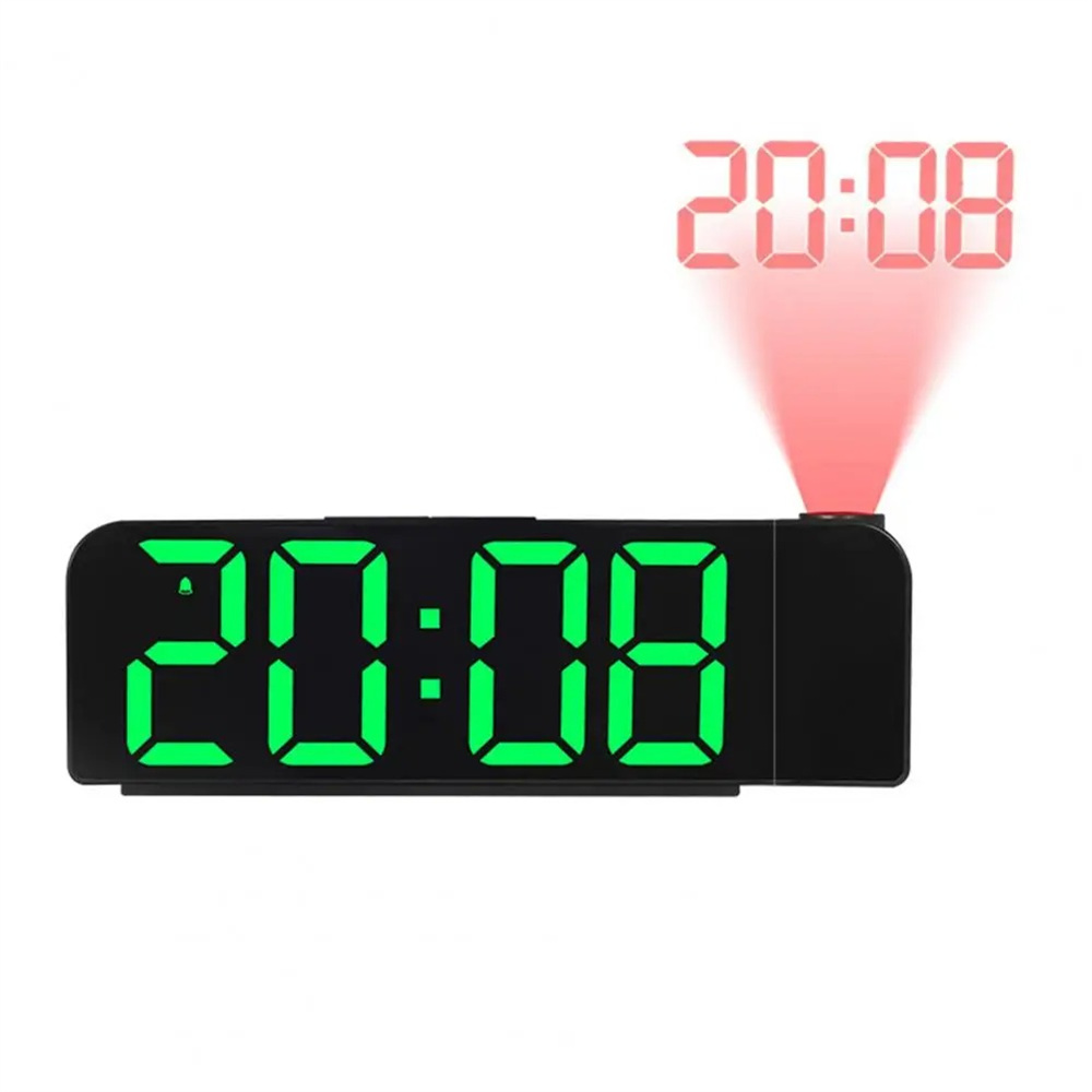 VersatileColorfulLEDDigitalAlarmClockwith180DegreeProjectionAdjustableBrightnessIndoorTemperatureDua-2003213-9