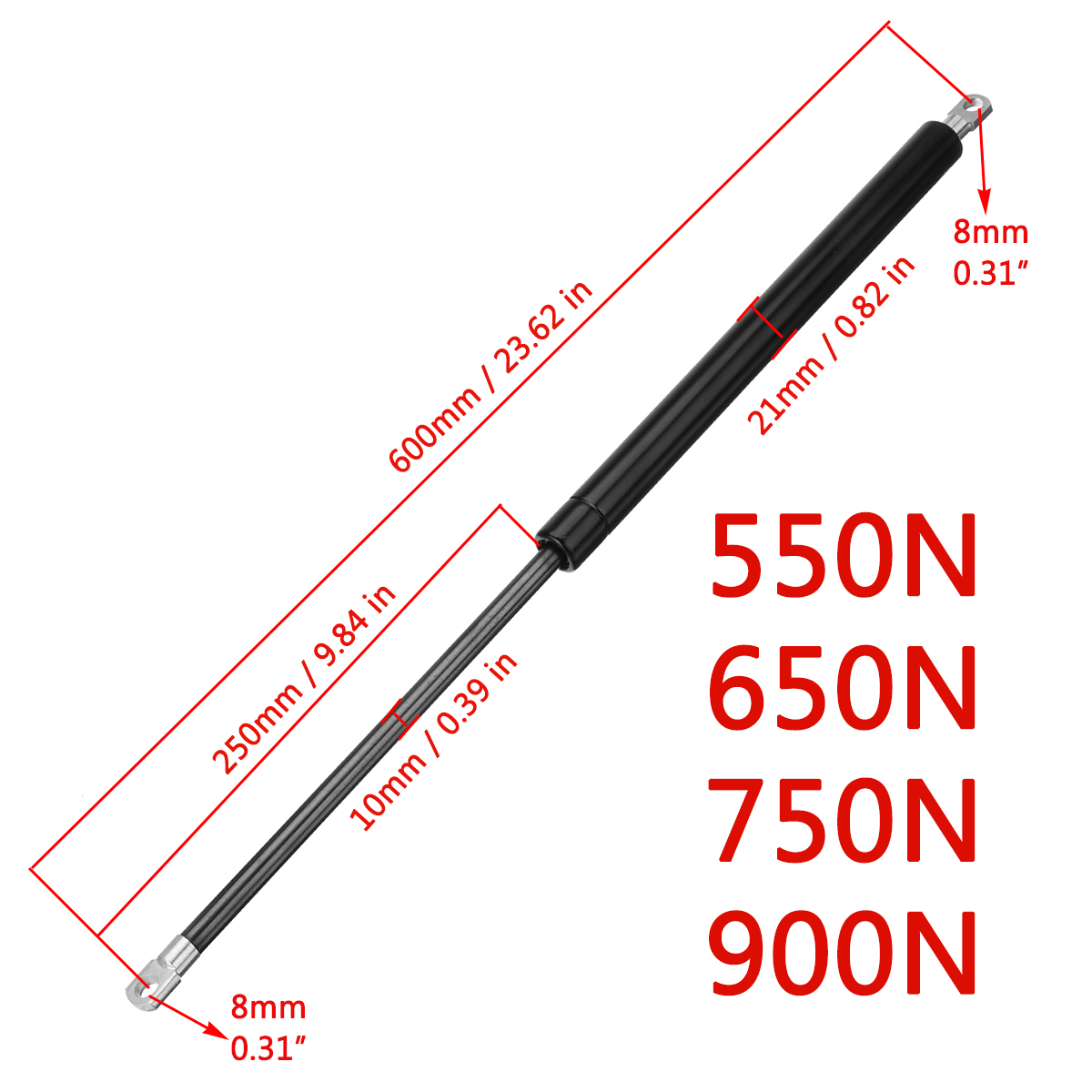 600mmUniversalCarGasStrutsSpring550N650N750N900NTrunkTailgateBonnetHood-1961520-3