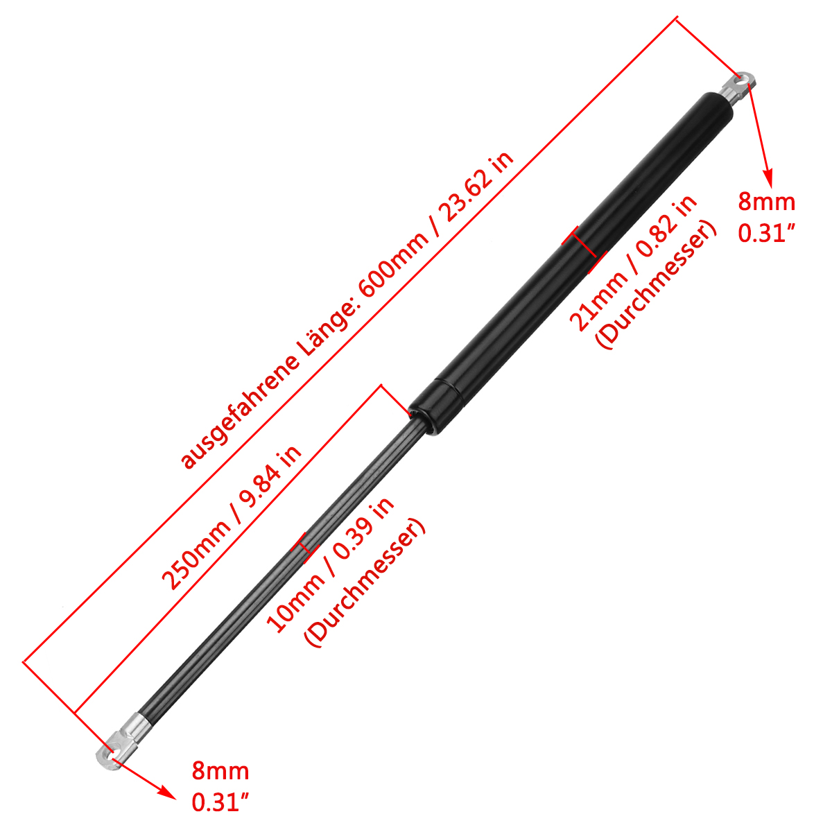 600mmUniversalCarGasStrutsSpring550N650N750N900NTrunkTailgateBonnetHood-1961520-5