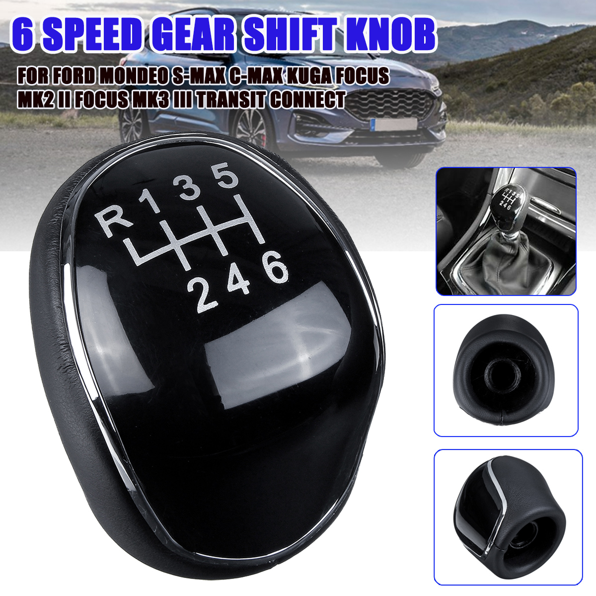 6SpeedGearStickShiftKnobForFordMondeoIVS-MAXC-MAXKugaTransit-1716036-1