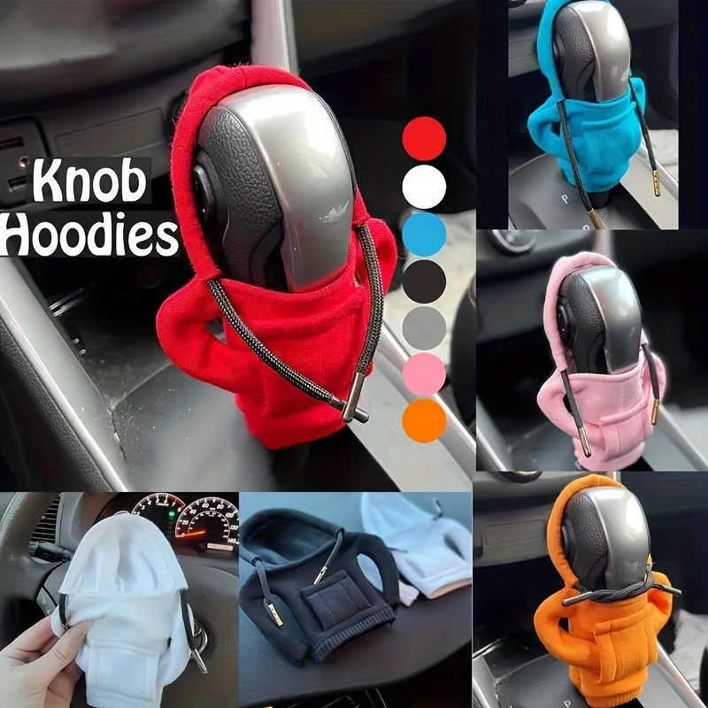 CarGearShiftCoverMiniHoodieShiftKnobCoverFashionableMiniHoodedSportsShirtManualHandleWinterWarmGearK-2006187-1