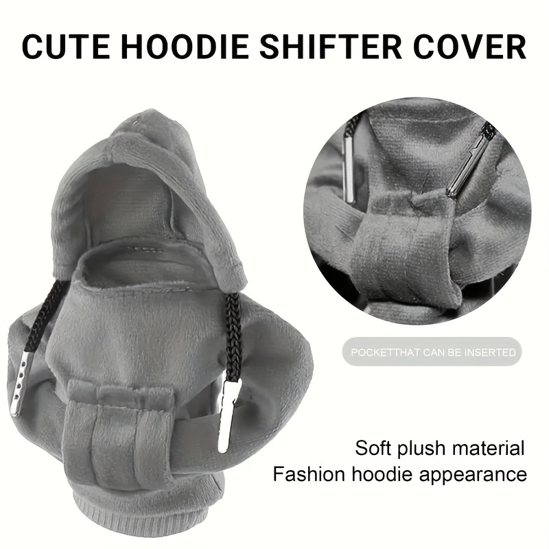 CarGearShiftCoverMiniHoodieShiftKnobCoverFashionableMiniHoodedSportsShirtManualHandleWinterWarmGearK-2006187-4