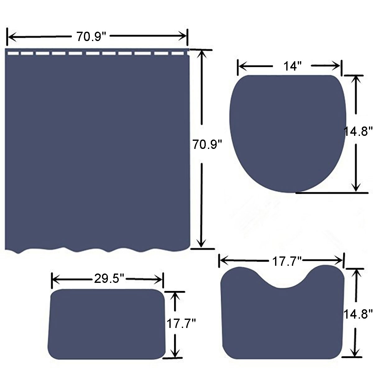 180x180CMAfricanWomenWaterproofShowerCurtainSetwithRugsNon-SlipBathroomMatToiletRugBathMatSet-1924763-8