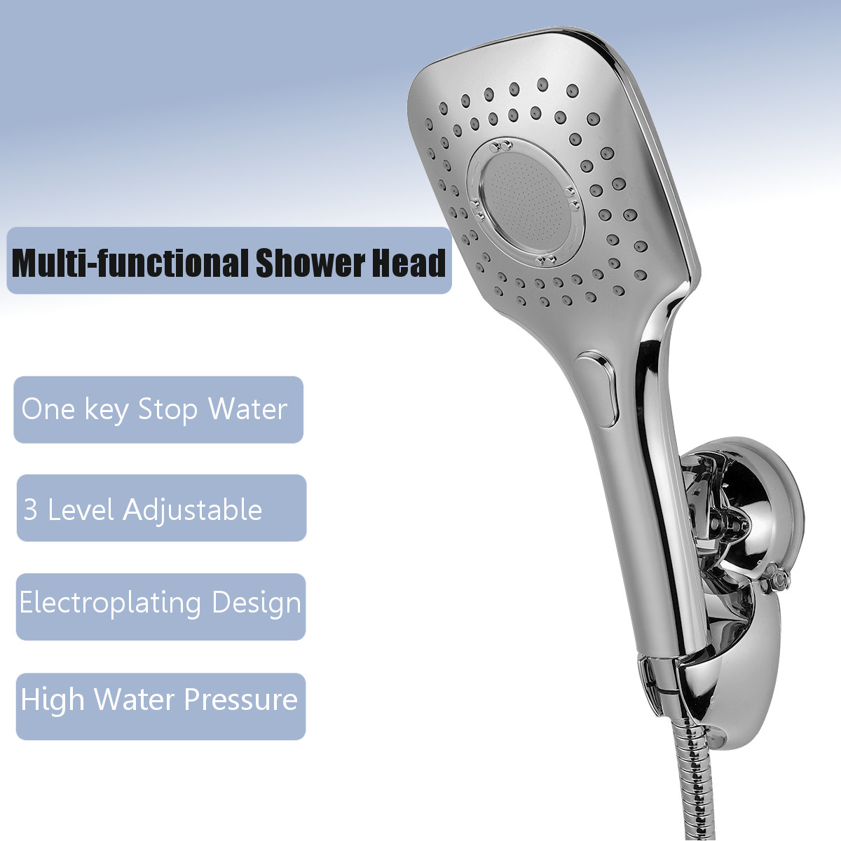 5-in-1RainfallHandheldShowerHeadCombo3LevelAdjustableDualSquareHose-1825049-4