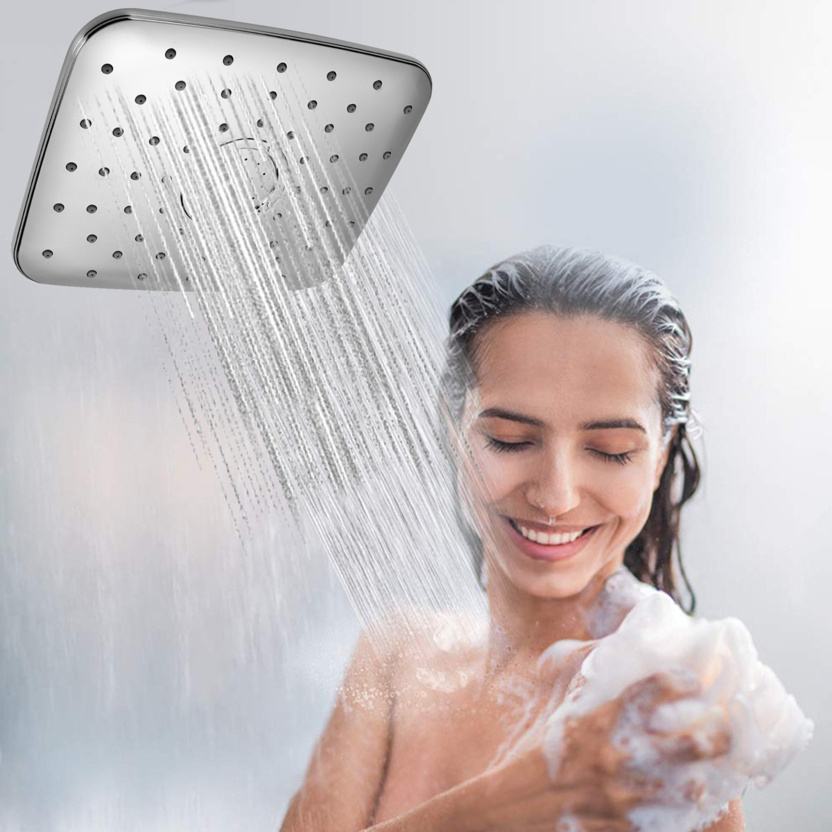 5-in-1RainfallHandheldShowerHeadCombo3LevelAdjustableDualSquareHose-1825049-7