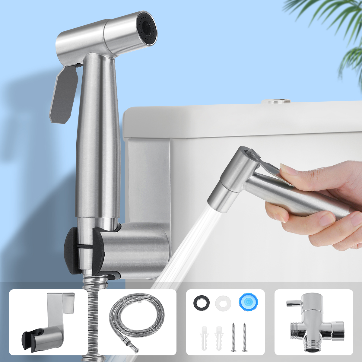 BVSOIVIAHandheldToiletBidetSprayerSetKitStainlessSteelHandBidetfaucetBathroomHandSprayerShowerHead-2001842-1