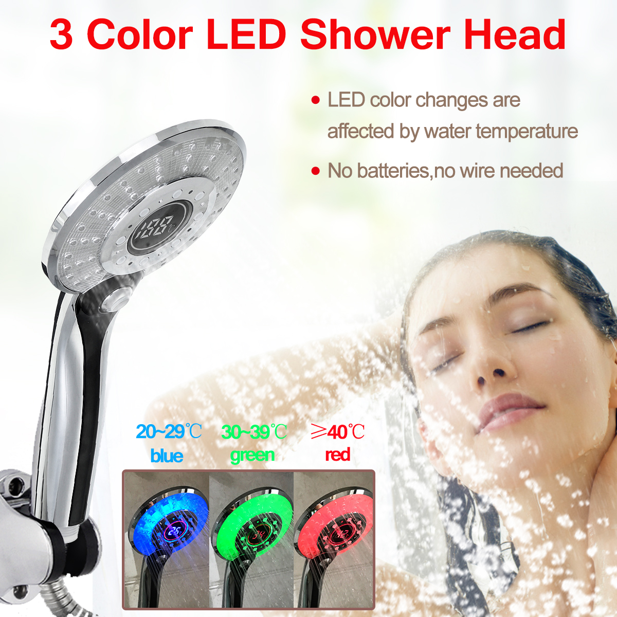 BakeeyLEDLightLCDDisplayThirdGearWaterFlowSelfIlluminationTemperatureControlShowerHeadForSmartHome-1606841-1