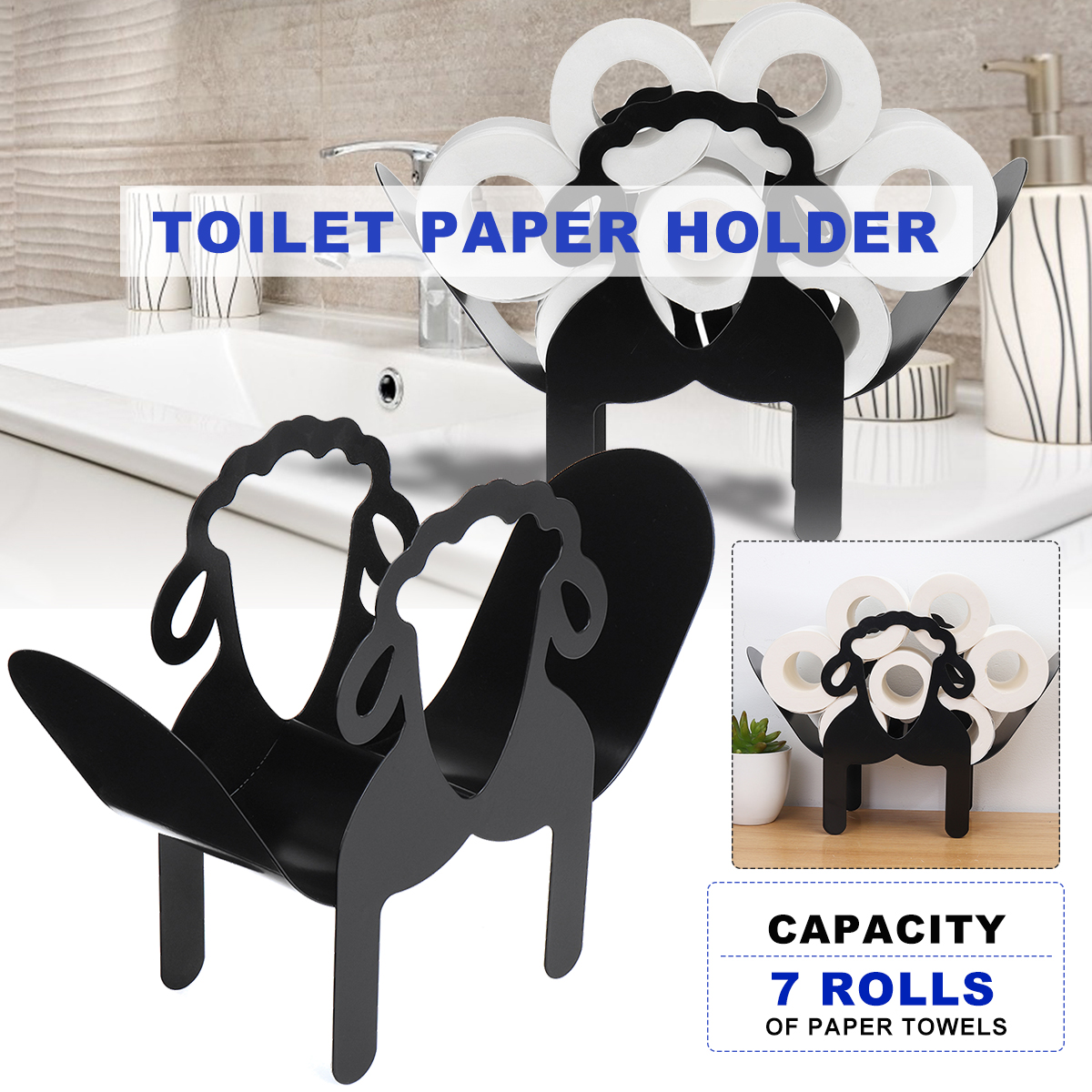 BlackToiletPaperHolderMetalSheepShapeTissueStorageRack-1780831-1