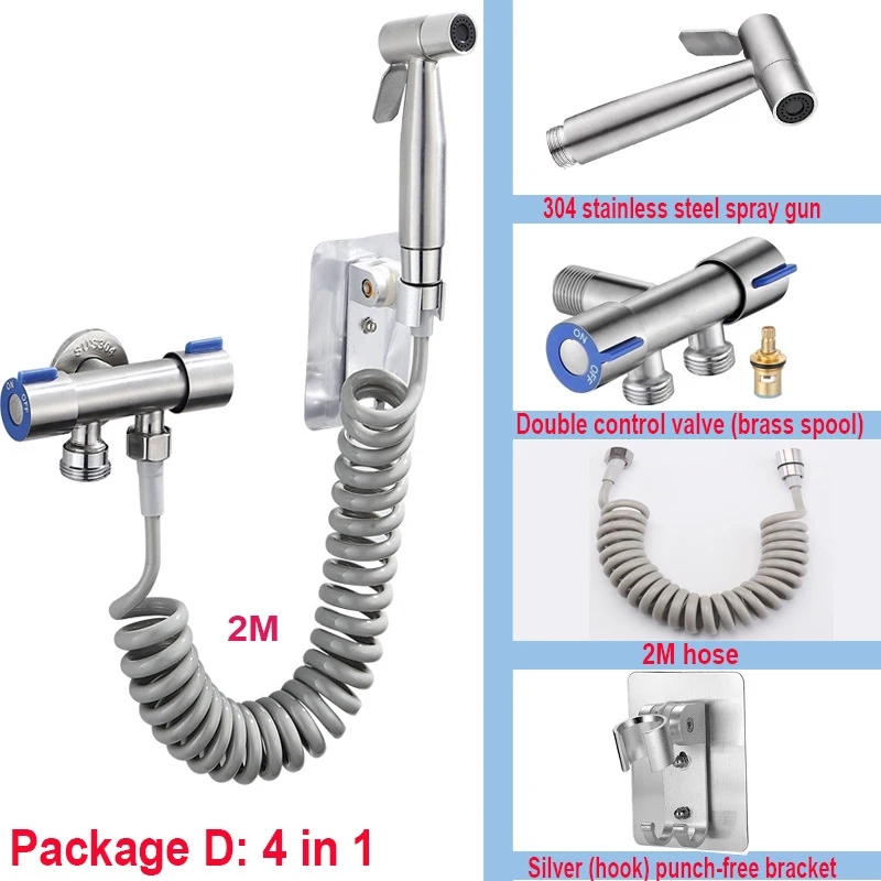 HandheldBidetSprayerSetStainless304SteelSprayGunShowerHandheldToiletBidetFaucetSprayerShowerNozzleSe-2006073-1