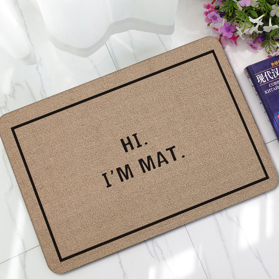 HonanaBM-171WordsDecorBathroomDoormatRubberAnti-SlipShowerToiletMatsBathroomFloorRug-1148466-5