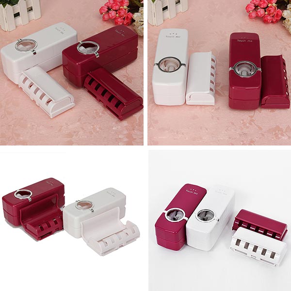 HonanaBX-421WallMountedAutomaticToothpasteDispenserWithFiveToothbrushHolderSetBathroom-43617-6