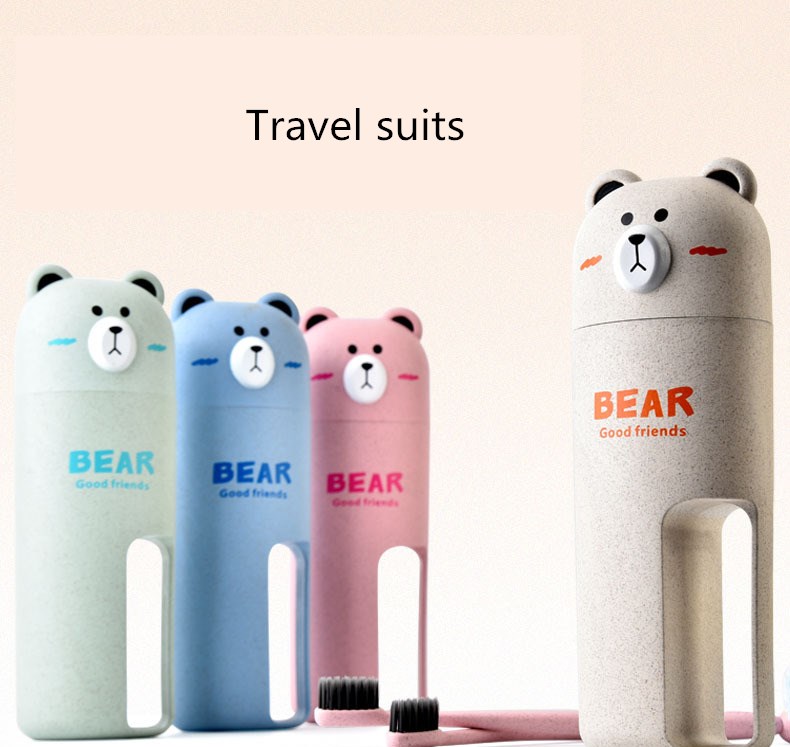 HonanaCuteBearTravelPortableToothbrushHandleCupDesign4ColorOptionsOrganizerStorageBox-1295947-1