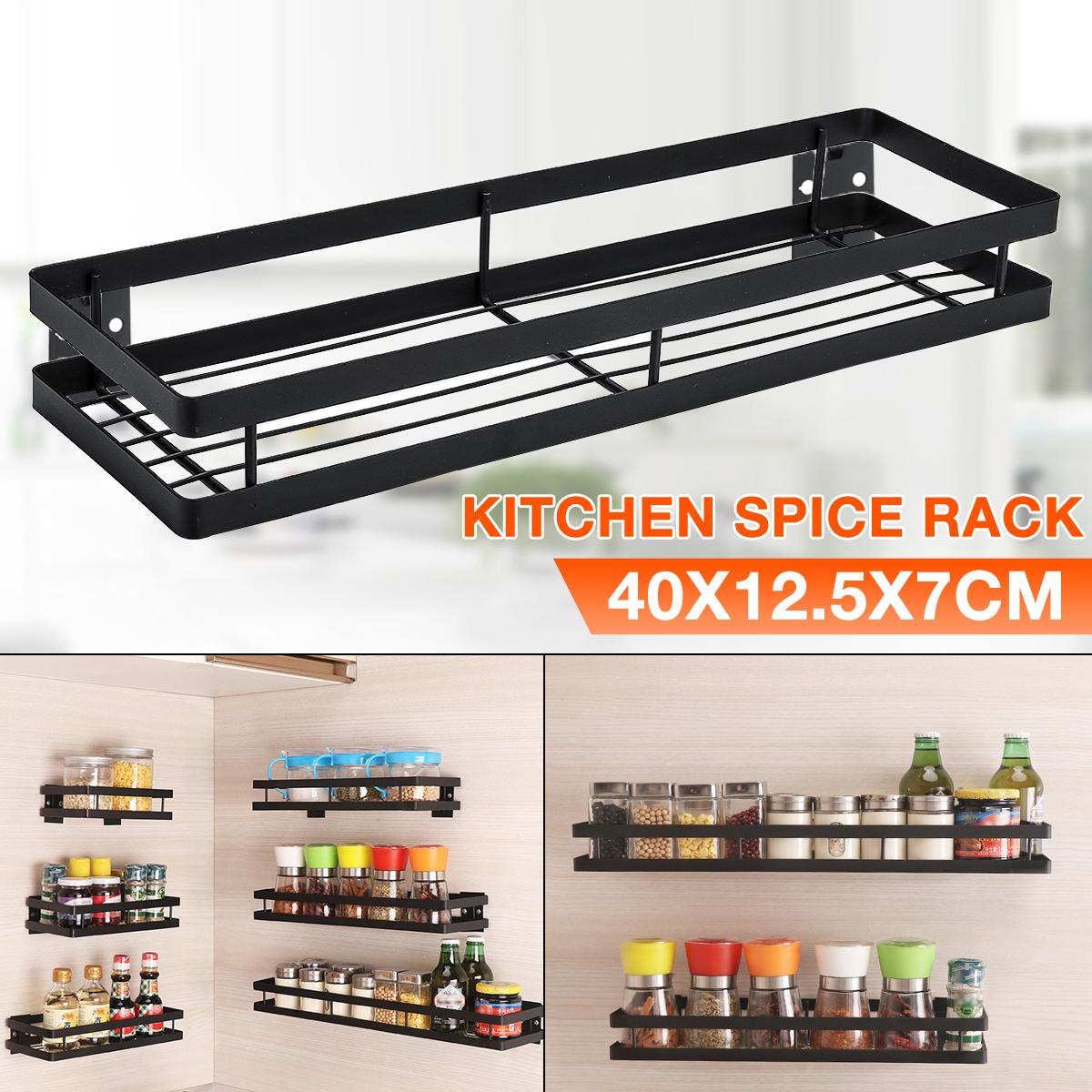 KitchenSpiceRackStainlessSteelSingleTierStorageShelfOrganizerHolder-1643286-1