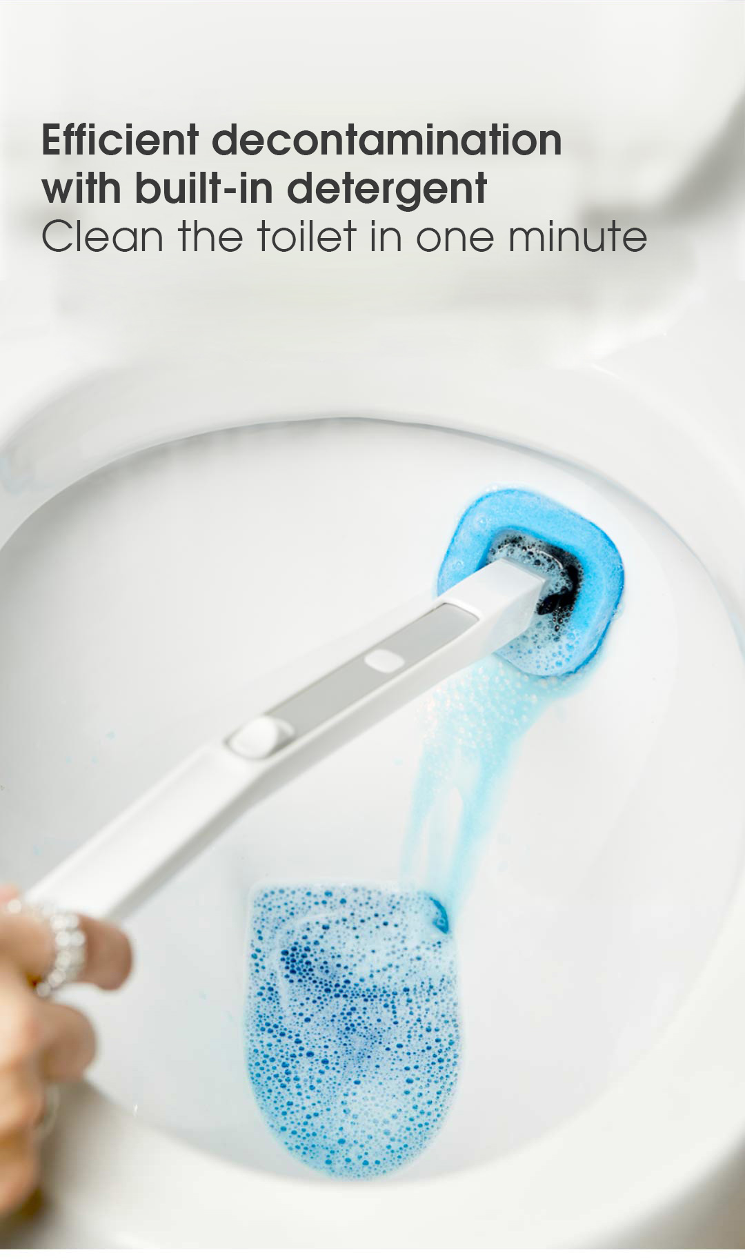 QUANGEDisposableToiletBrushSet99Anti-bacteriaRateToiletCleaningSystemKitWith10ReplacementHeads-1753440-2