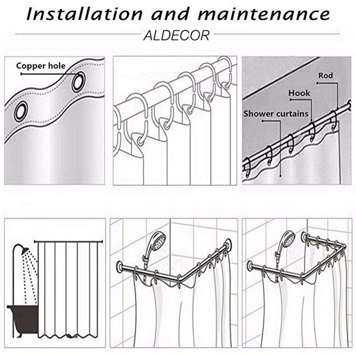 RetroStyle3DPrintedShowerCurtainWaterproofMouldproofPolyesterEnvironmentalNon-toxicNon-slipBathroomC-1853219-8