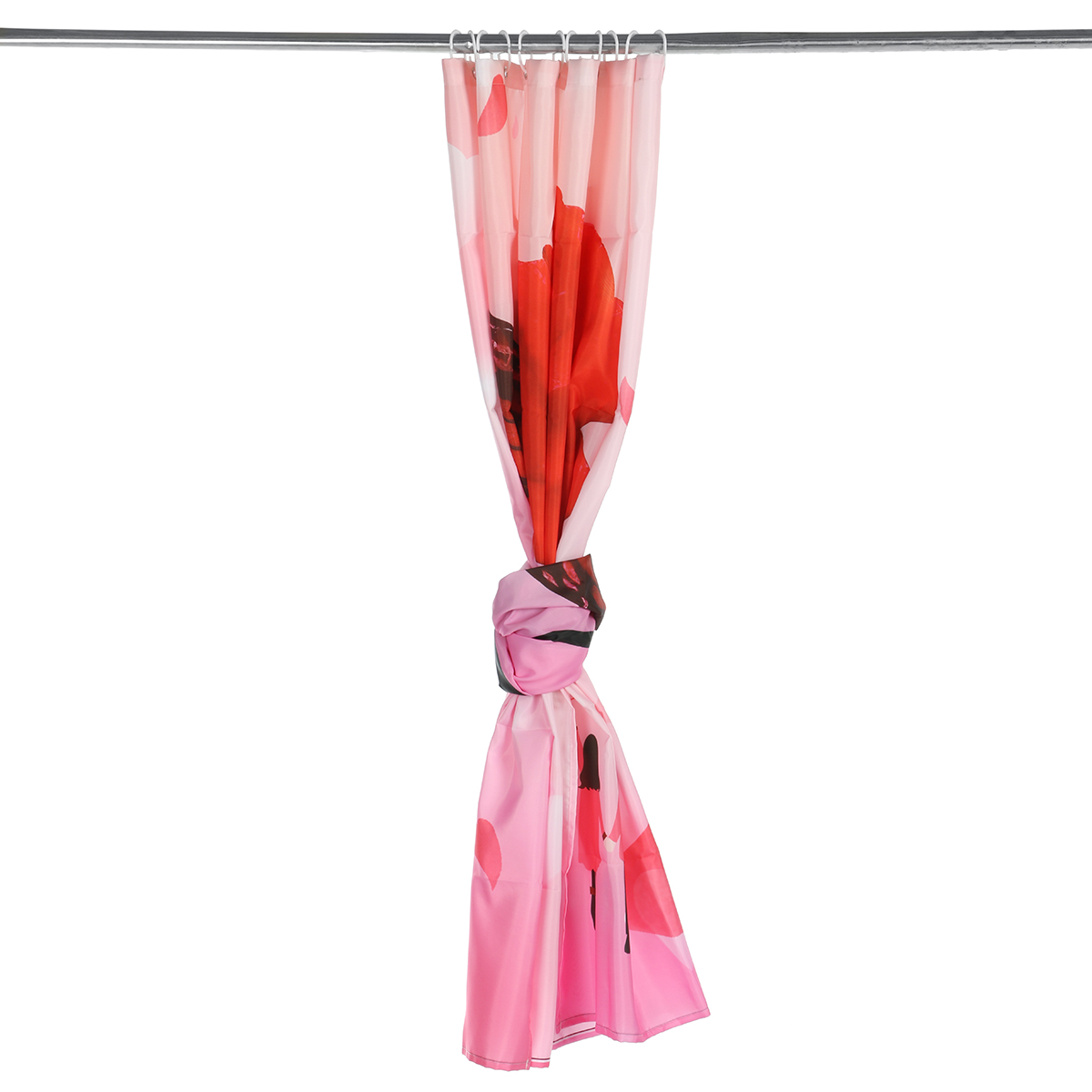RoseFlowerWaterproofShowerCurtainNon-SlipRugToiletCoverBathMatDecor-1821912-9