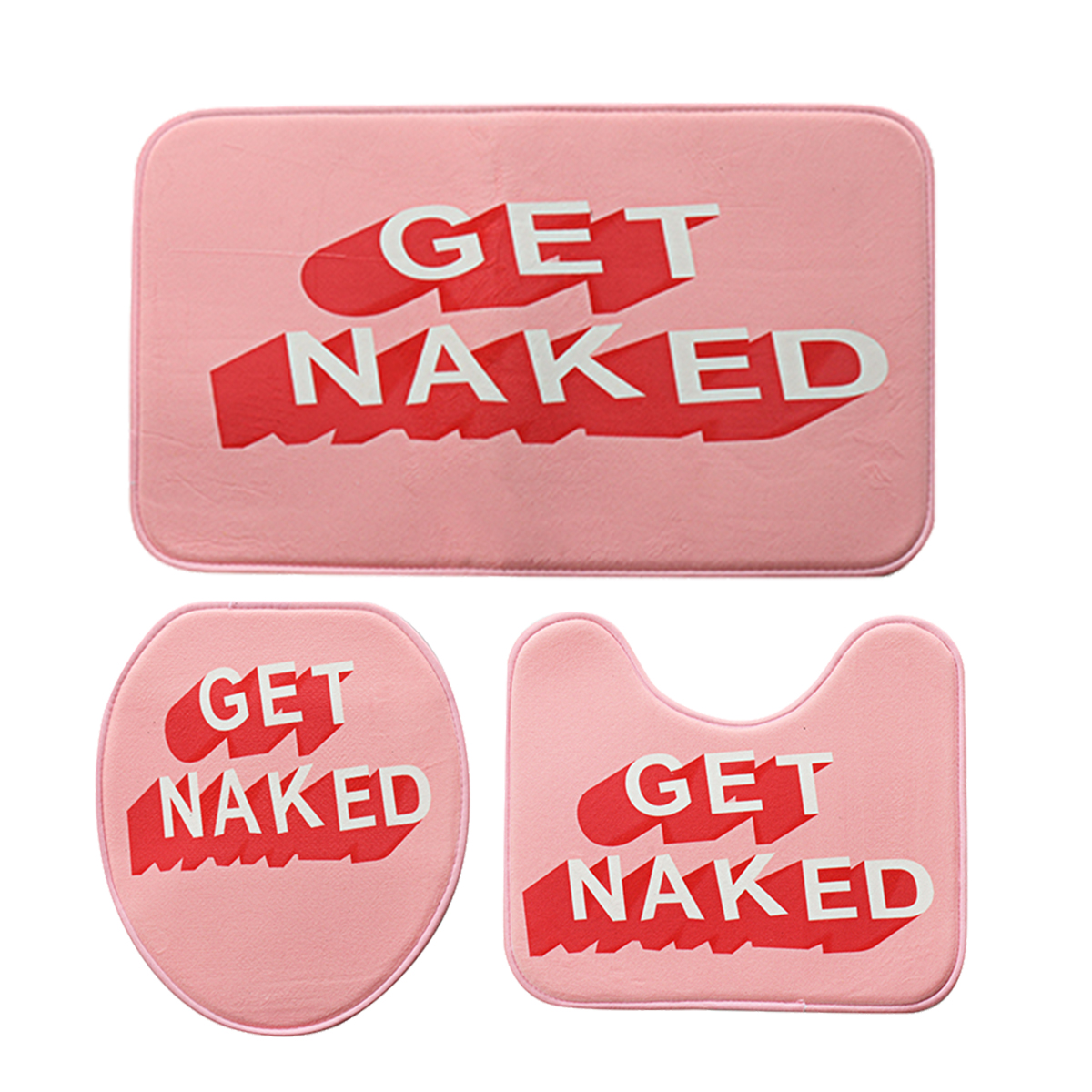 ShowerCurtainSetBathroomNon-SlipToiletMatCoverRugPink-1800120-6