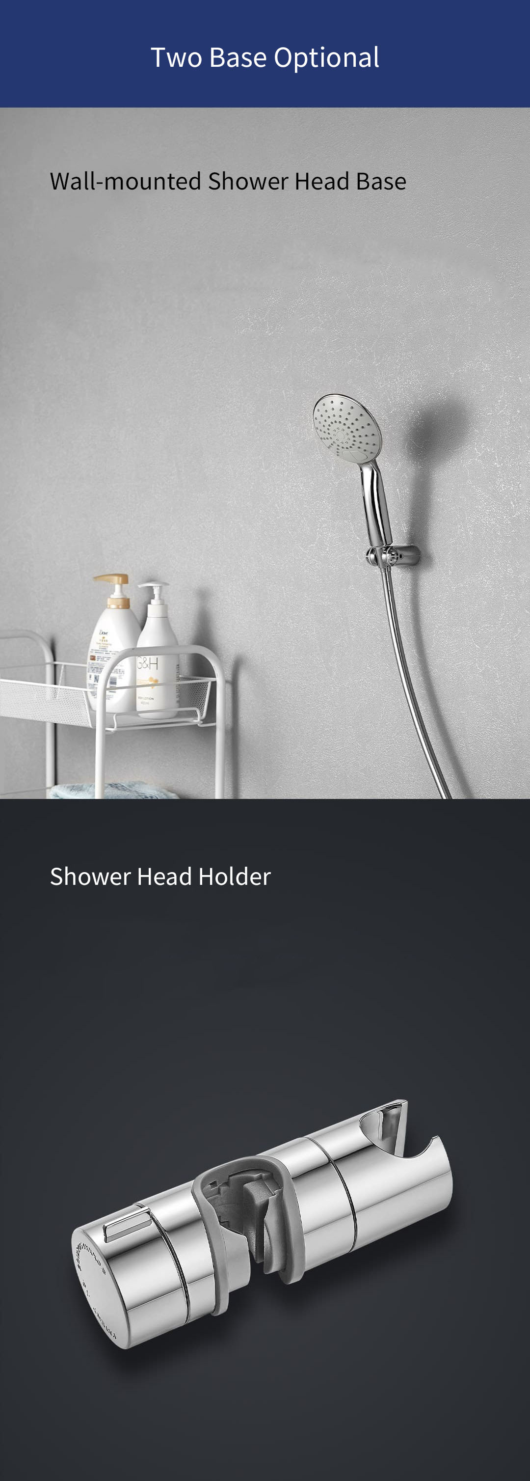 SubmarineHS105BathroomHandheldPressurizedShowerHead3ModeAdjustableSPAMassageRainfallSpraySiliconeWat-1673268-9