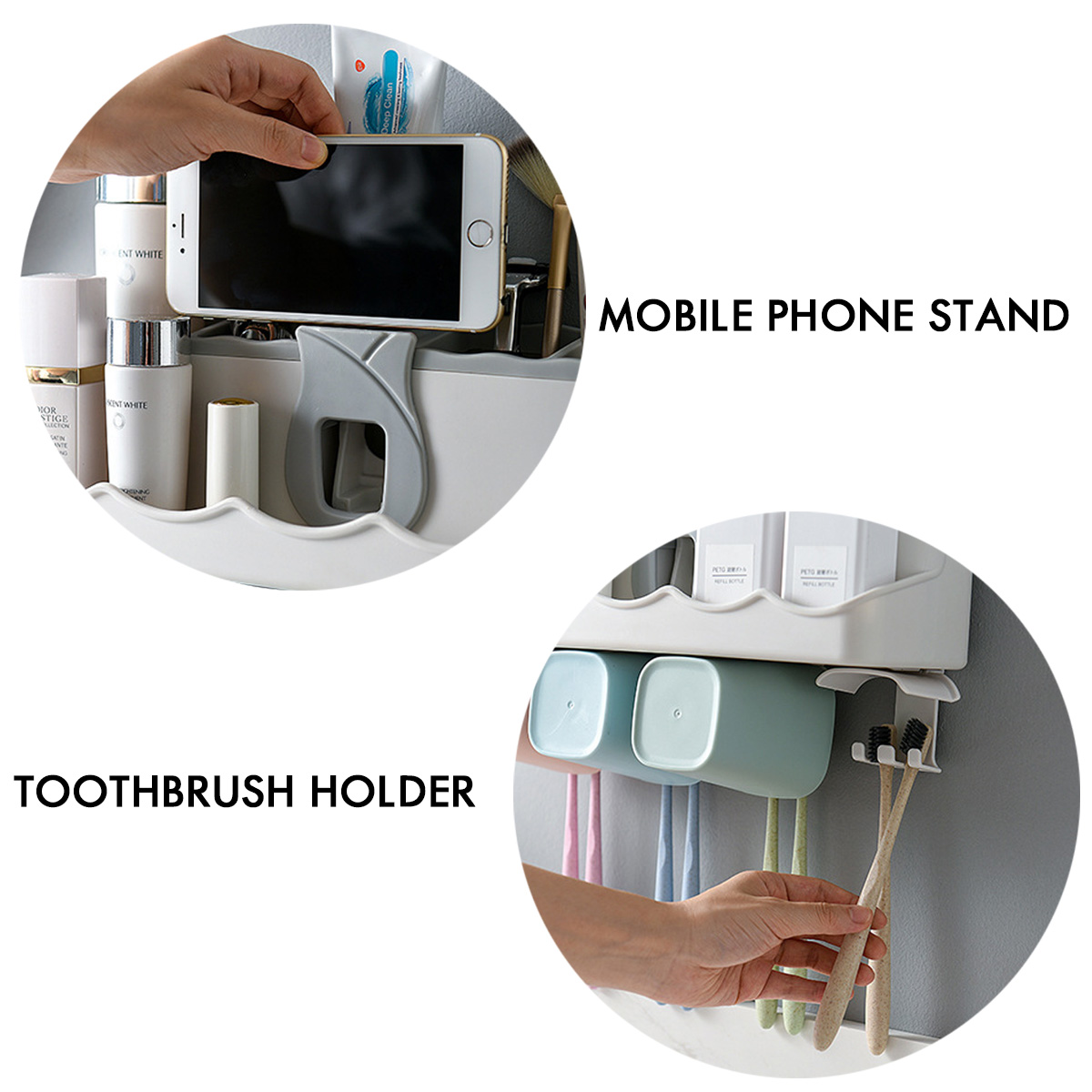 ToothbrushHolderMulitfunctionWallToothpasteSqueezerDispenserforBathroomAccessoriesStorageRack-1838135-8