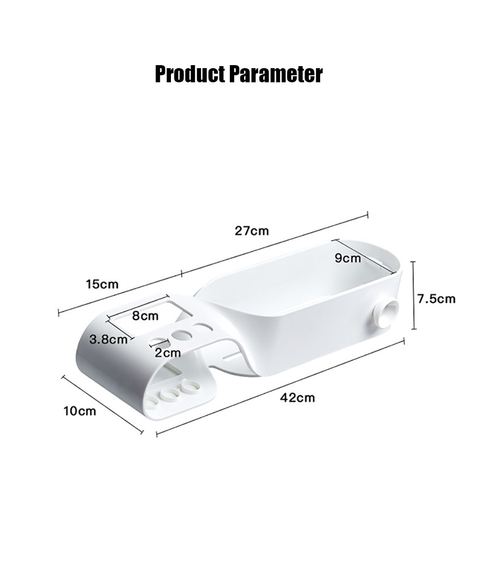 Wall-MountedSShapeToothbrushHolderWaterproofStrongLoad-bearingStorageRackNail-freeBathroomShelf-1862091-16