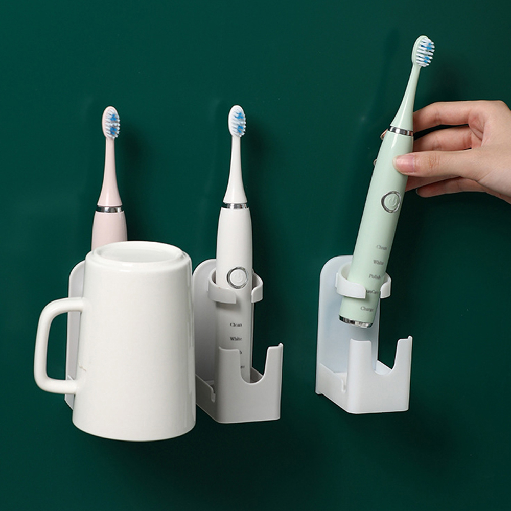 WallMountedUniversalElectricToothbrushHolderRackToothBrushOrganizerHangableWaterCupStanderBathroomAc-1763644-6