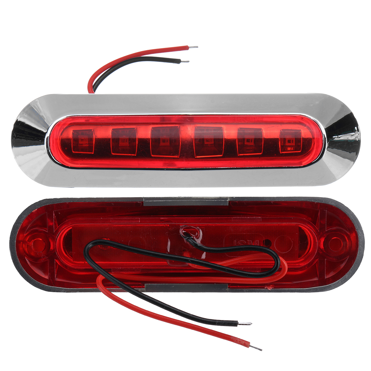 10PCS12V24V6LEDSideMarkerLightsLampRedforTruckTrailerCaravanLorryVan-1825290-3