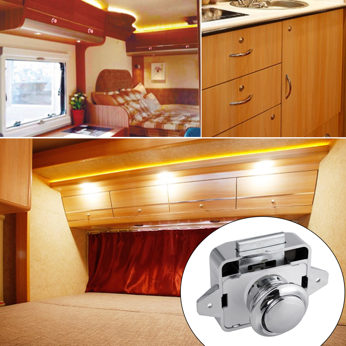 110PCSPushButtonCatchLockDrawerCupboardDoorKnobForCamperVanCaravanRV-1775630-2