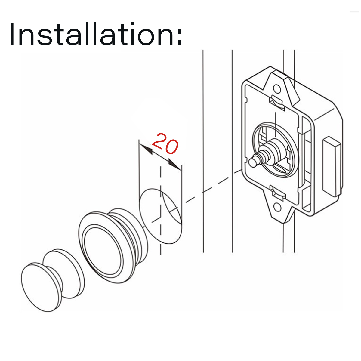 110PCSPushButtonCatchLockDrawerCupboardDoorKnobForCamperVanCaravanRV-1775630-6