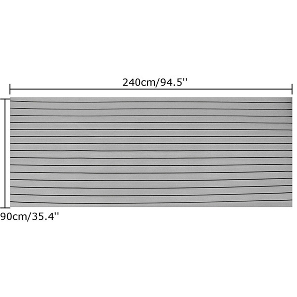 240cmx45cmx6mmGreyEVAFoamTeakSheetBoatYachtSyntheticTeakDeckingWithGlue-1483886-5