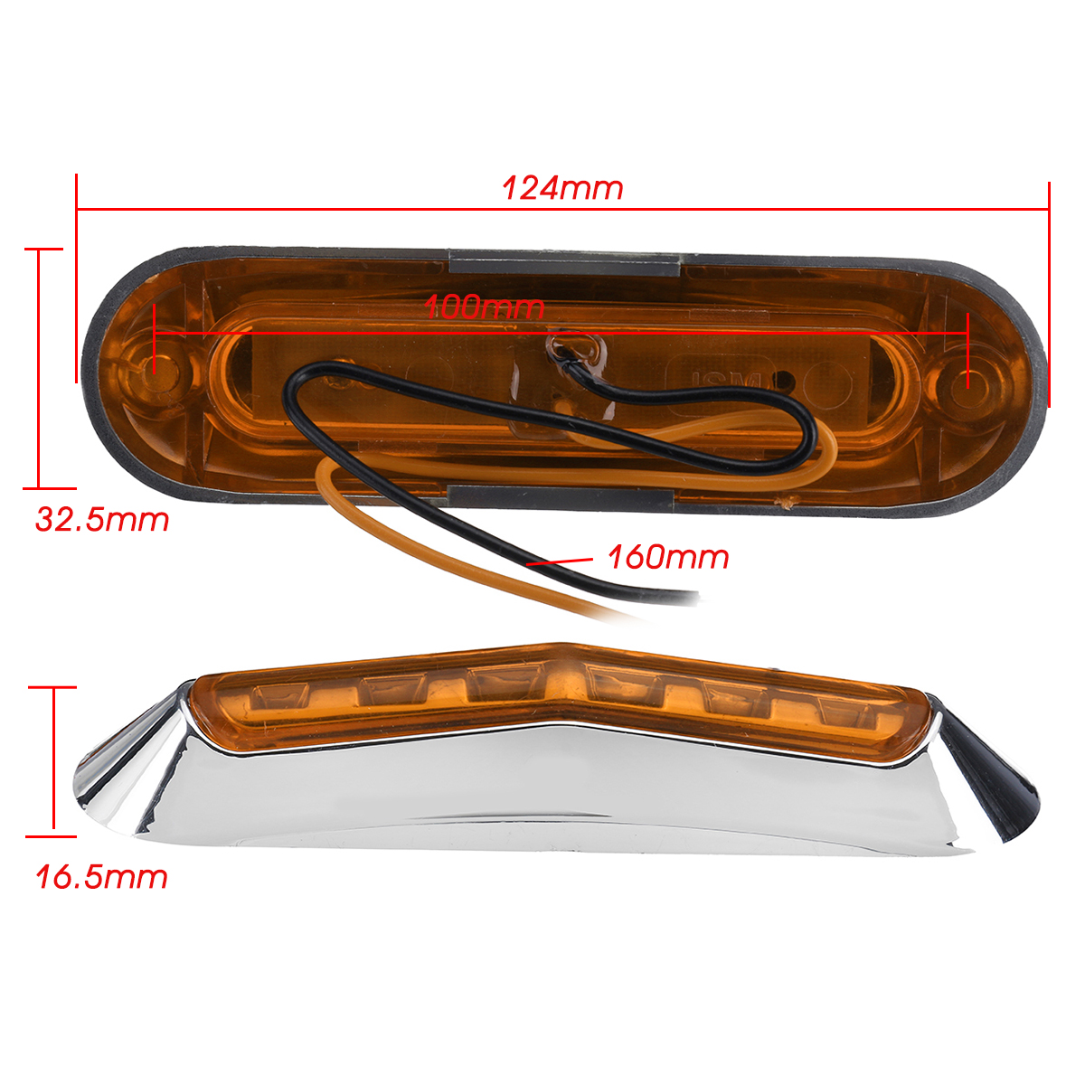 2PCS6LEDSideMarkerLightsLamp12V24VforTruckTrailerCaravanLorryVan-1804801-3