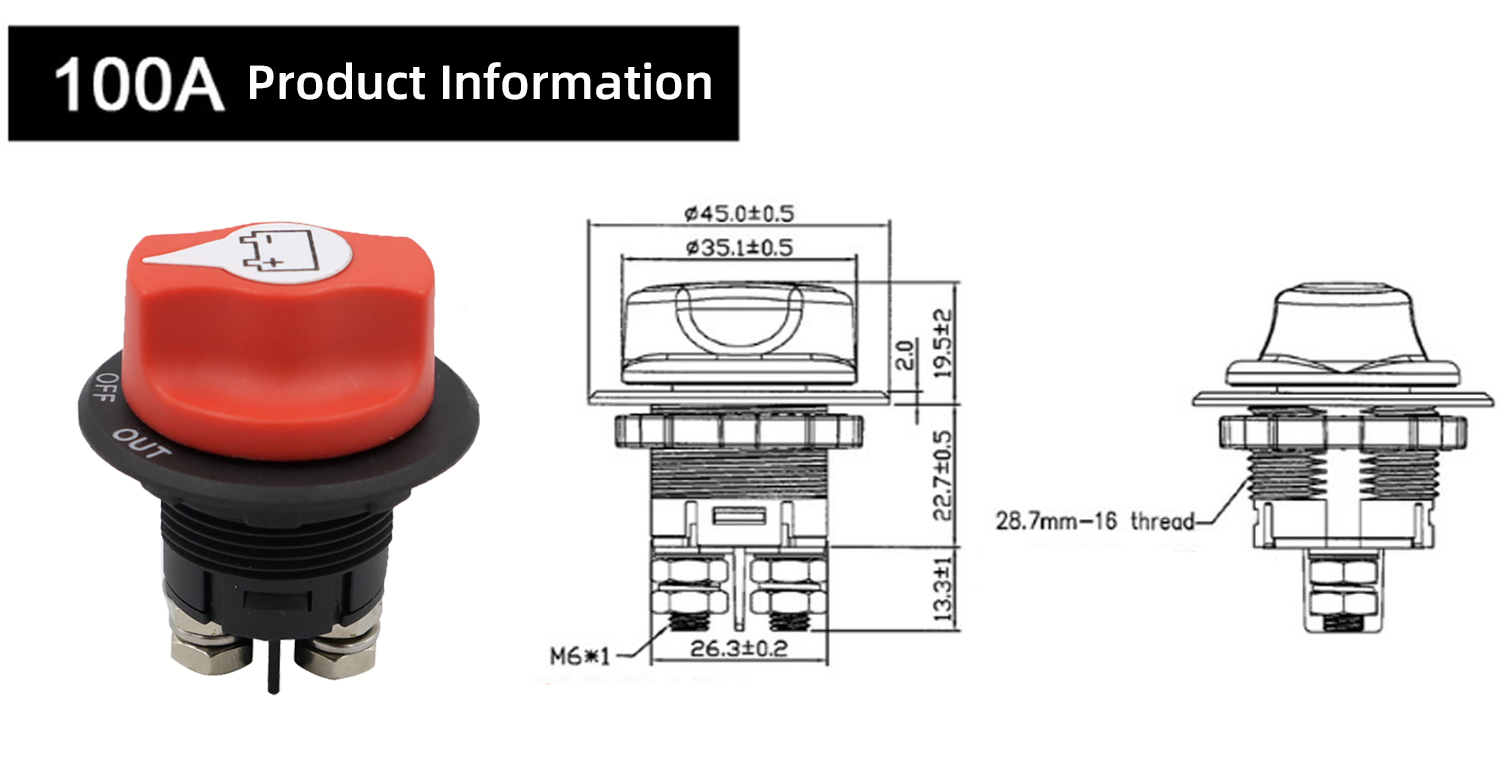 50A100A200A300ACarBatterySwitchDC32VDisconnecterPowerIsolatorCutOffRallySwitchKitForCarMotorcycleTru-1993312-2