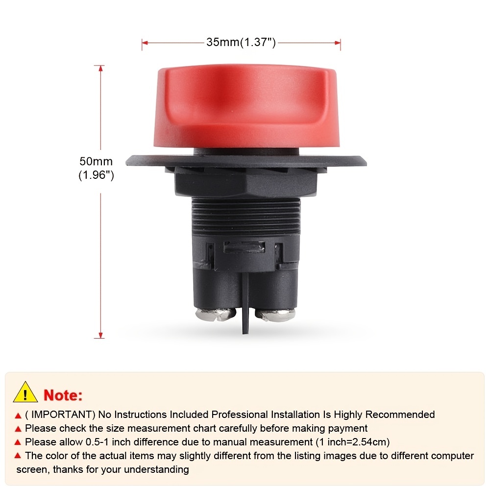 50A100A200A300ACarBatterySwitchDC32VDisconnecterPowerIsolatorCutOffRallySwitchKitForCarMotorcycleTru-1993312-7