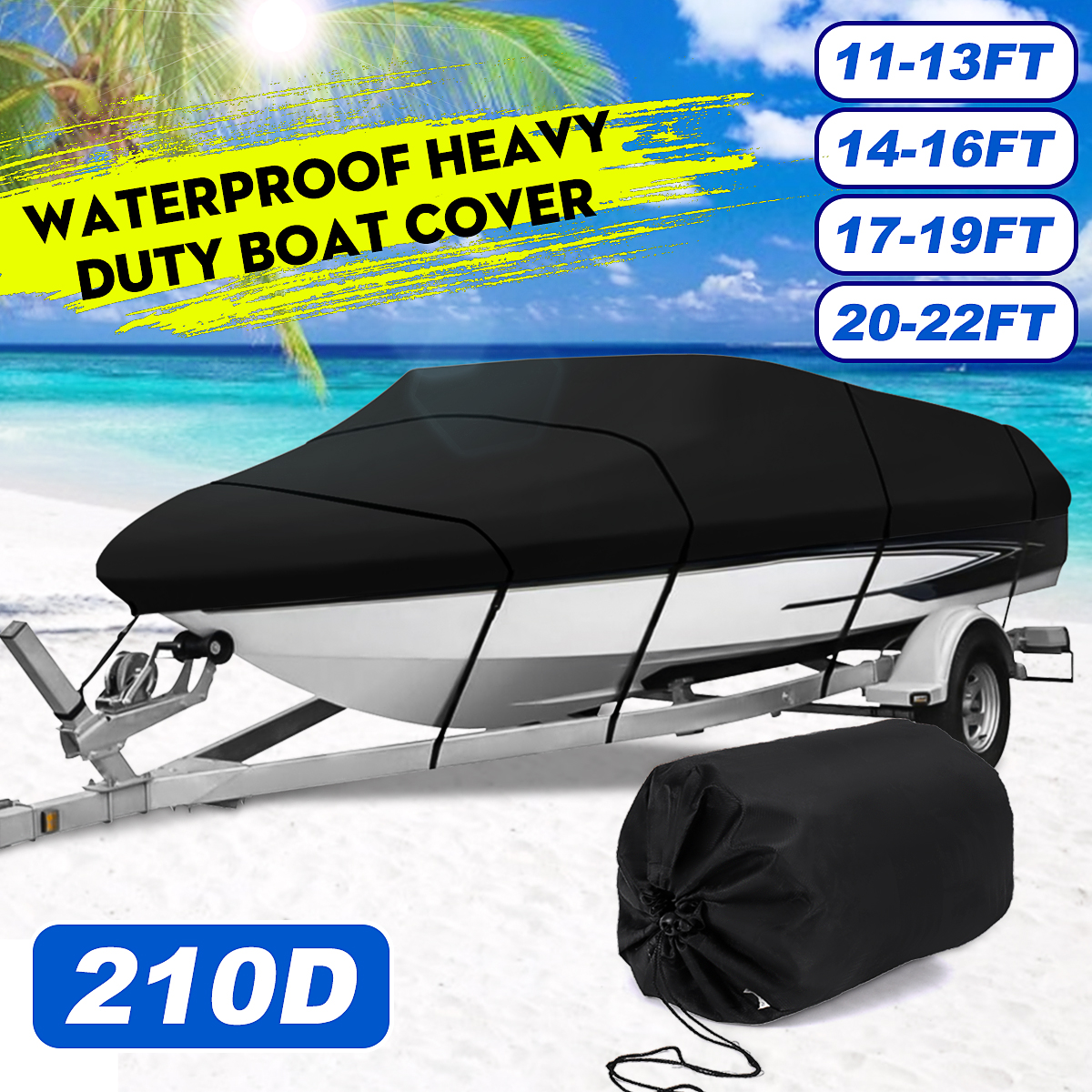 ELuto11-13ft14-16ft17-19ft20-22ftV-shapeBoatCoverWaterproofUV-ProtectedHeavyDuty210DTrailerableCanva-1610234-1