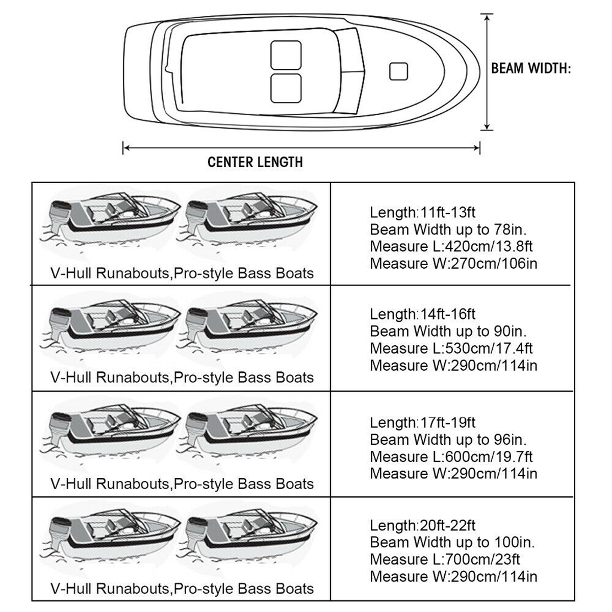 ELuto11-13ft14-16ft17-19ft20-22ftV-shapeBoatCoverWaterproofUV-ProtectedHeavyDuty210DTrailerableCanva-1610234-2