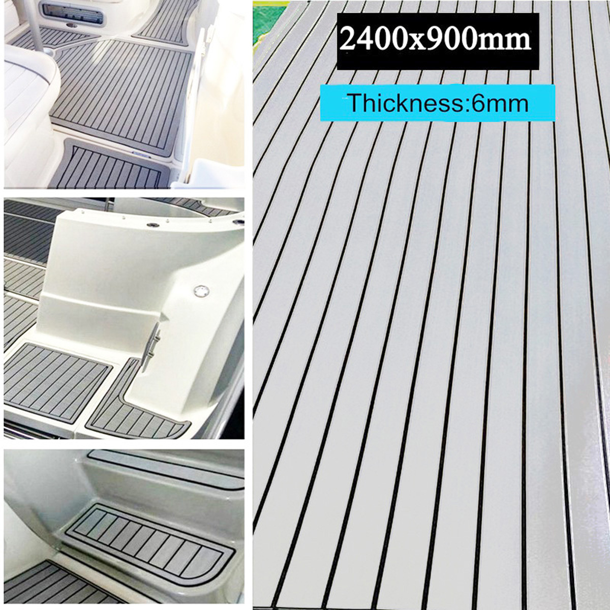 ELuto2400x900x6mmMarineFlooringFauxTeakEVAFoamBoatDeckingSheetGray-1194524-5