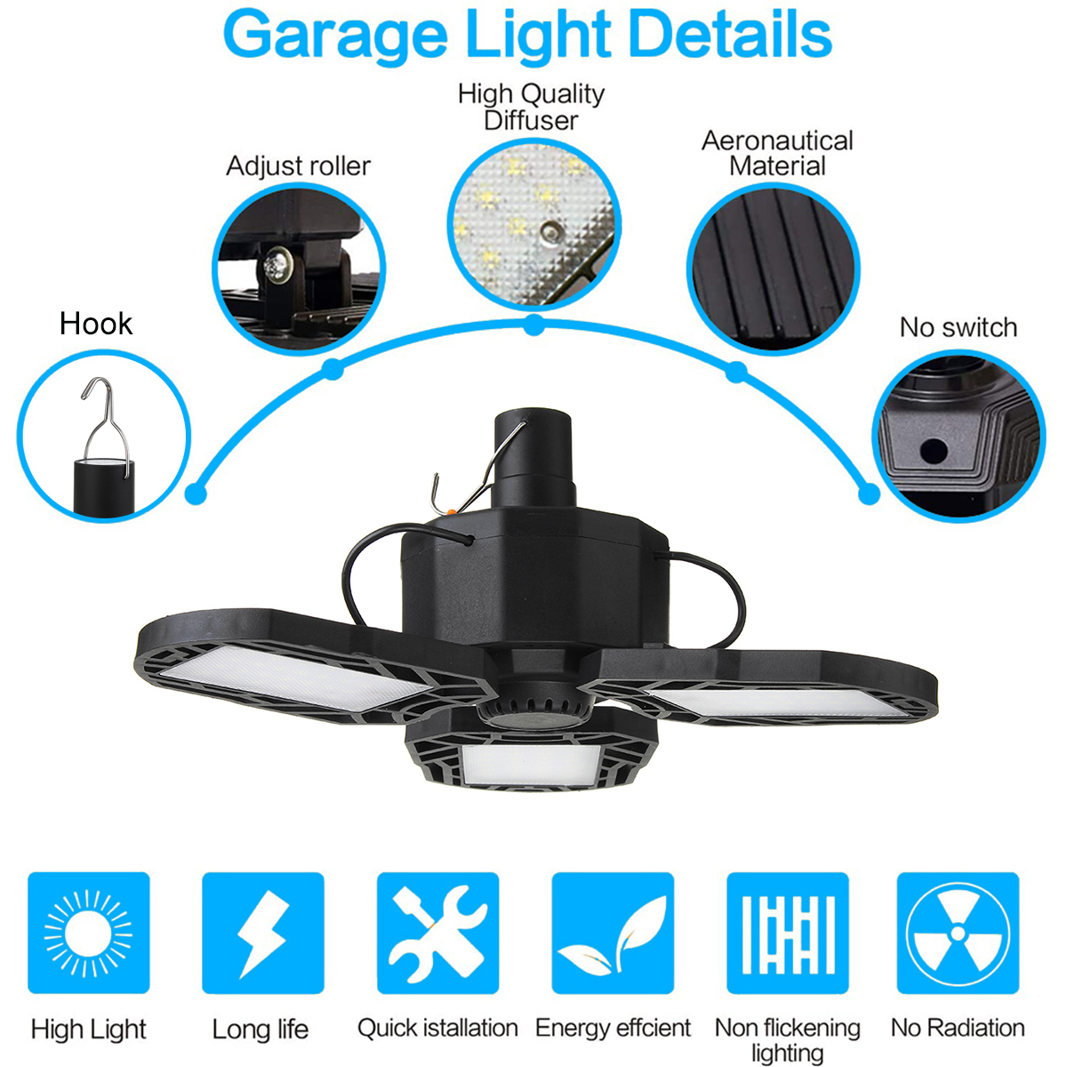 120W6500K78104LEDFoldingCampingLight5-ModesUSBSolarChargingWaterproofRemoteControlSuperBrightEmergen-1761706-2