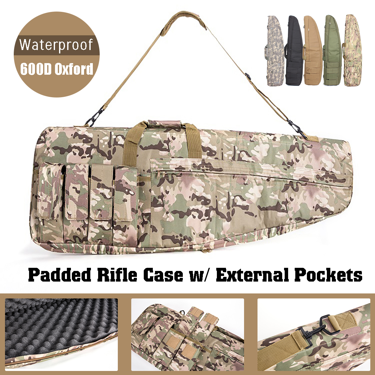 120X30X5CMTacticalBagHeavyDutyHikingClimbingHuntingShootingCarryCaseBagShoulderBag-1674190-1