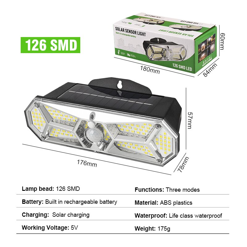 126COB126SMD168SMD161COBSplitSolarWallLightHumanBodyInductionIP65WaterproofOutdoorGardenStreetLight-1991519-8