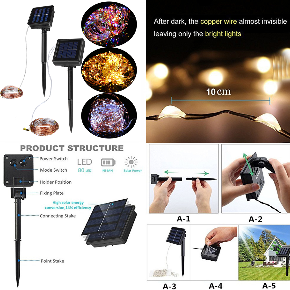 12M22MLEDSolarPowerStringLight8ModesCopperWireFairyOutdoorGardenWaterproofHolidayDecorativeLamp-1713762-6