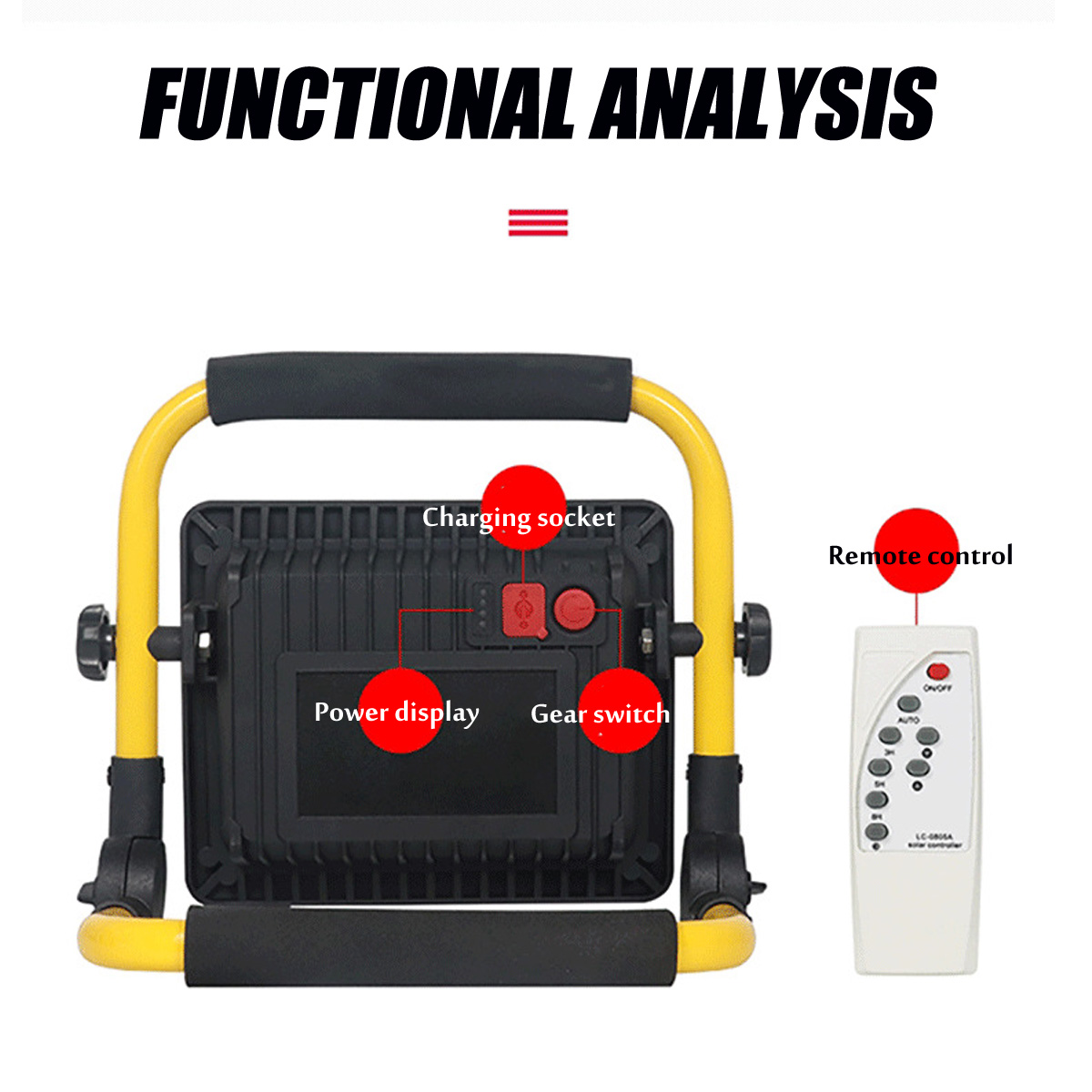 150WIP67OutdoorCampingLightPowerbankFunctionRemoteControlDustproofFloodLightUltraBrightWaterproofSec-1630354-3