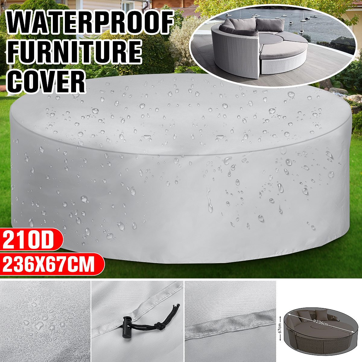 210DOxfordFurnitureCoverRoundProtectiveCoverWaterproofOutdoorGardenDustproofProtectorCover-1889000-1