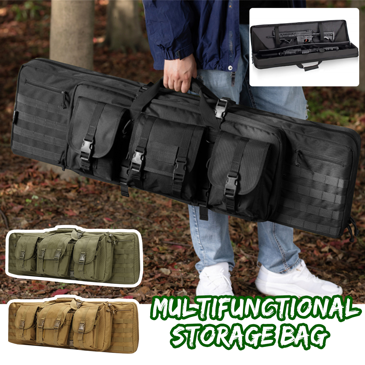 36inchTacticalCamouflageFishingTackleCampingBagMultifunctionalStorageBagDoublePaddedBackpack-1853242-2